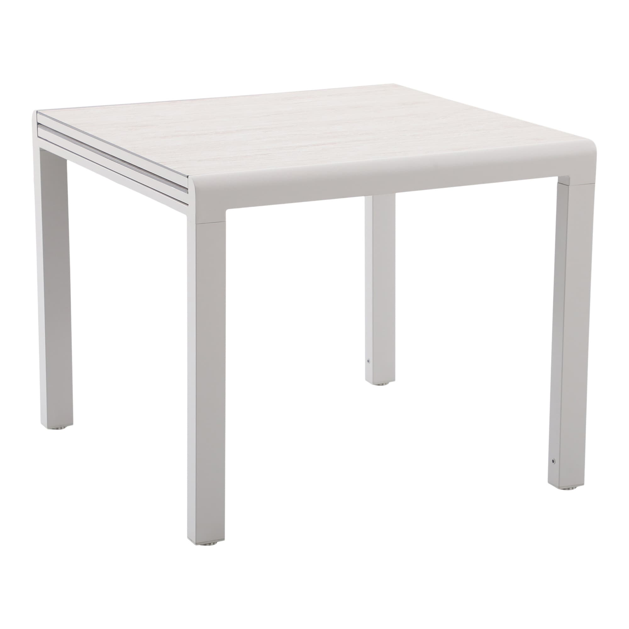 Mesa de jardim extensível 90x90x90/180cm de alumínio mallia goodhome