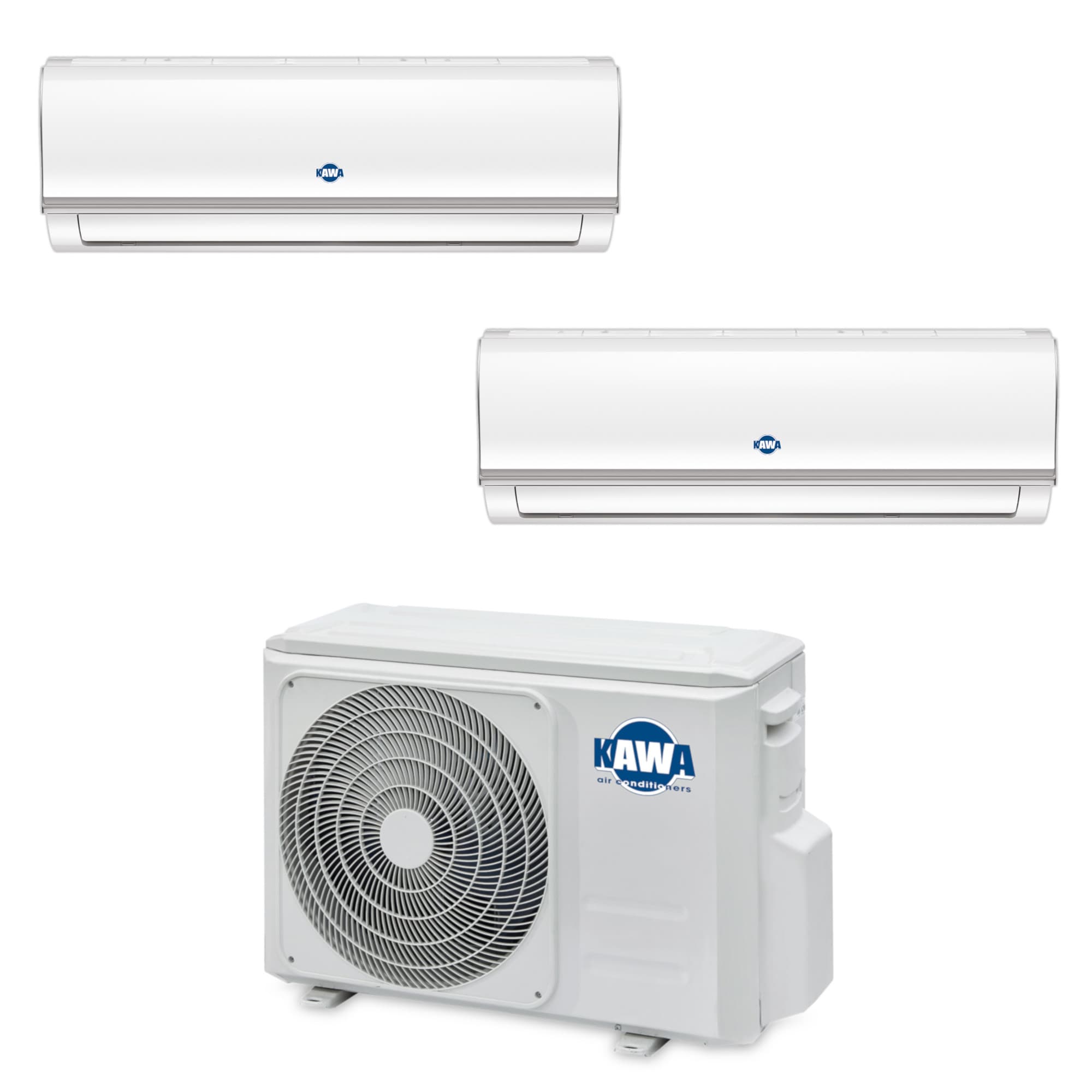 Ar condicionado multisplit 2x1 9.000 + 12.000 btu wi‑fi kawa