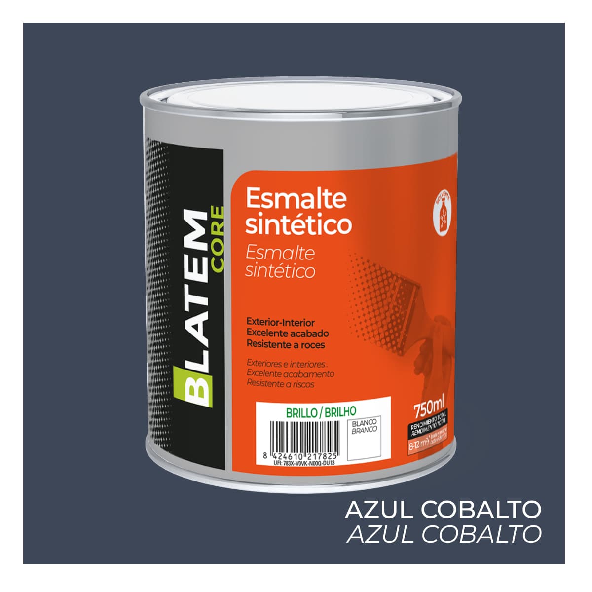 Esmalte sintético brilho azul cobalto 750ml blatem core