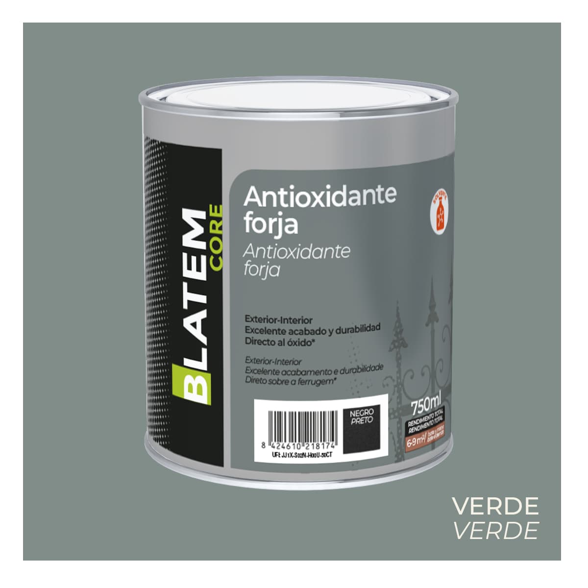 Esmalte antioxidante sintético forja verde 750ml blatem core