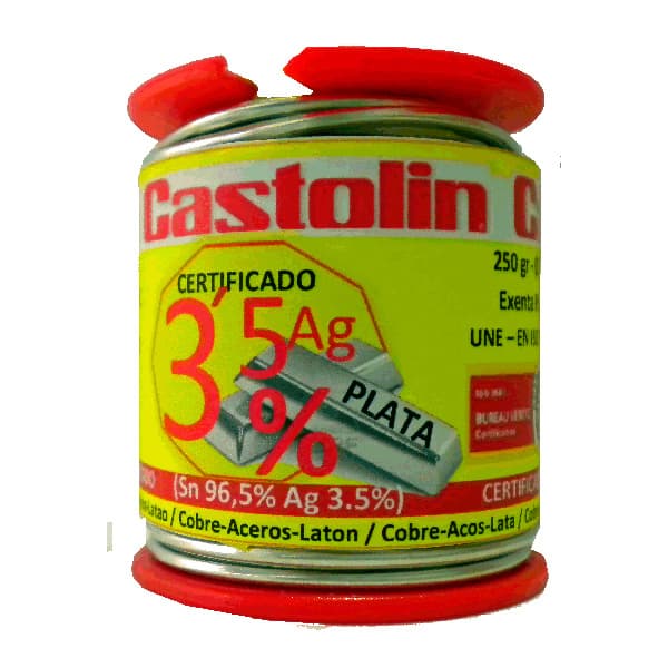 Rolo de estanho 3,5 % prata 2 mm 250 g