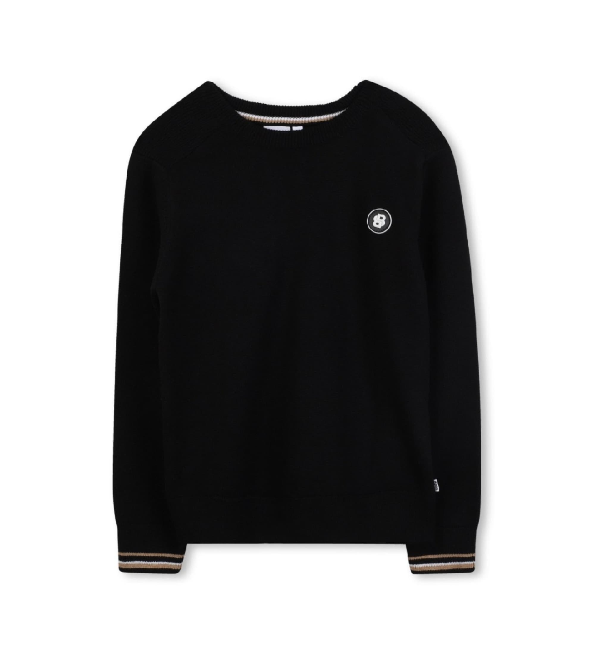 BOSS for boy. J52343 Jersey B black (13/14Y= 157/162cm), Casual, Cotton, children's fashion