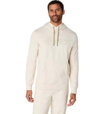 Asics para homem. 2031E187 Sweatshirt Logo Oth bege (M), Casual, Esportivo, Algodão, Multisport, Sustentável