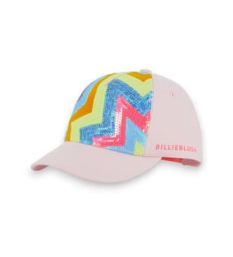 Billieblush para menina. U22008 Boné de lantejoulas cor-de-rosa (50), Casual, Algodão, moda infantil