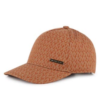 Michael Kors para menina. R30624 Boné castanho com monograma (58), Marrom, Casual, Algodão, moda infantil