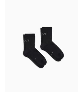 EA7 unisex. 7X000579_AF22658 Running Crusher Socks preto (S), Esportivo, Sintético