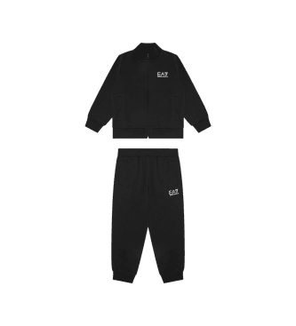 EA7 para menino. 7B000030_AF10380 Fato de treino de algodão preto Core Identity (6Años= 118cm), Casual, Esportivo, Multisport, Manga comprid