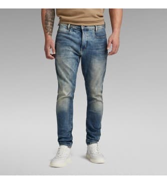 G-Star para homem. D05385-8968-071 Calças de ganga D-Staq 3D Slim azul (24/34), Casual, Algodão, Denim