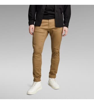 G-Star para homem. D21974-C105-B444 Calças Chino Skinny 2.0 castanhas (36/32), Marrom, Casual, Algodão