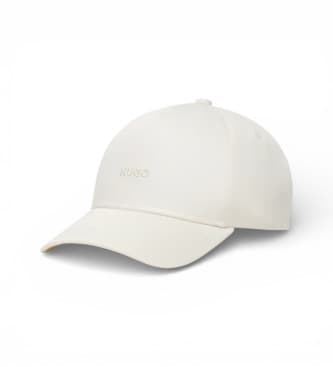 HUGO para mulher. 50519255 Boné branco bordado (OSFA), Casual, Algodão