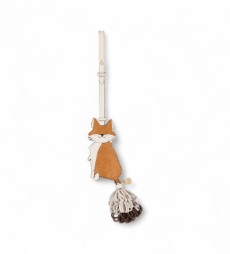 Kate Spade para mulher. KN373 Porta-chaves raposa castanha (OSFA), Marrom, Casual, Pele