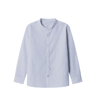 Pepe Jeans para menino. PB3000077 Camisa azul James (16años= 176cm), Casual, Linho, Manga comprida, moda infantil