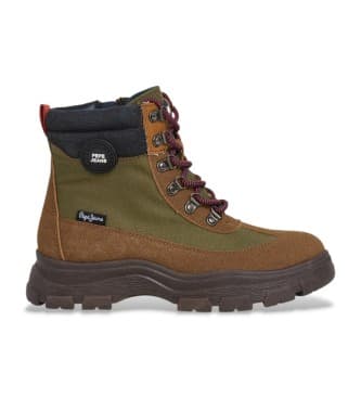 Pepe Jeans para menino. PBS500003 Botins Track Sky castanhos (38), Marrom, Plano, Zíper, Casual, moda infantil