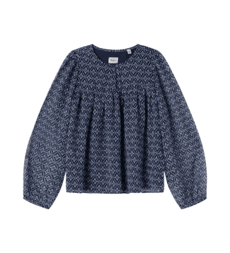 Pepe Jeans para menina. PG301706 Blusa Amélia azul-marinho (12años= 152cm), Casual, Poliéster, Manga comprida, moda infantil