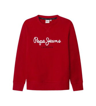 Pepe Jeans para menino. PB581678 Sweatshirt Art vermelho (12años= 152cm), Casual, Algodão, Manga comprida, moda infantil