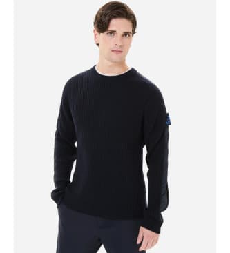 Premiata para homem. PMG26 Camisola com nervuras azul-marinho (M), Casual, Lã