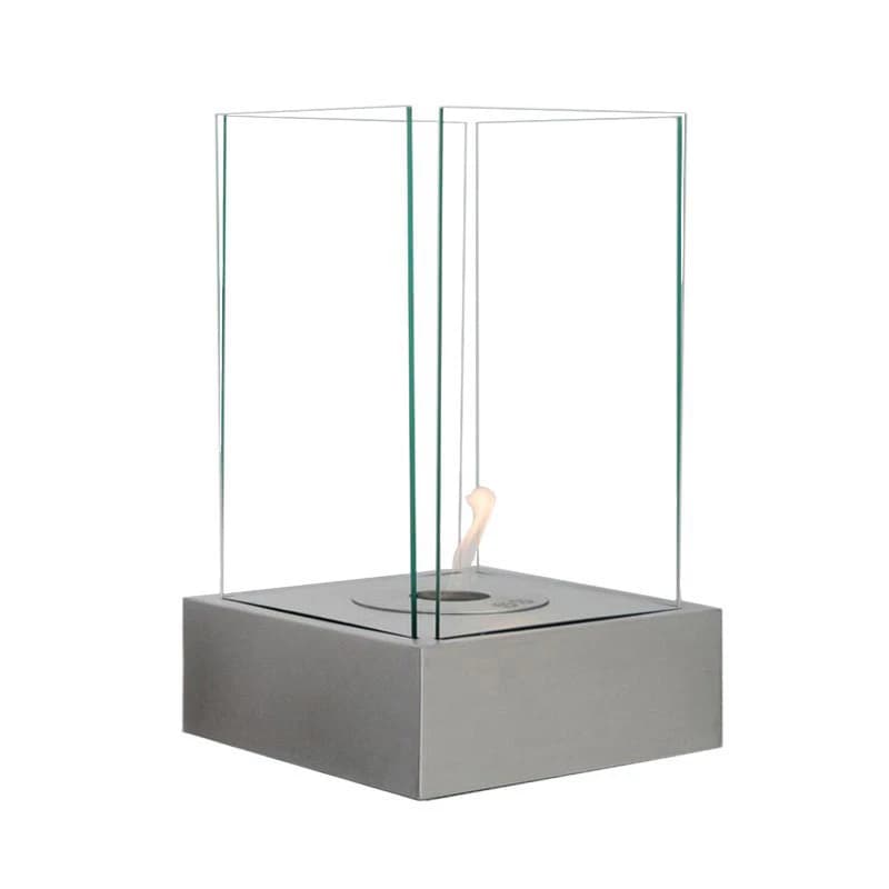 Lareira a bioetanol Hydro branca da ScandiFlames para mesa ou chão | Uso interior ou exterior