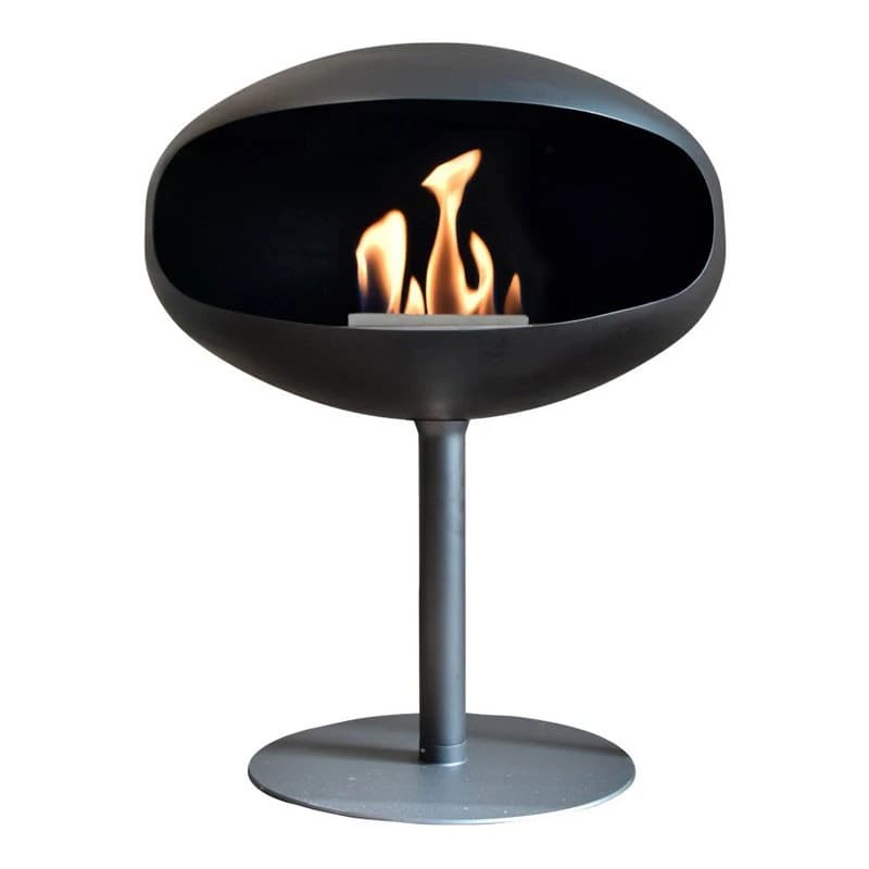 Cocoon Pedestal Preto da Cocoon Fires - Lareira a Bioetanol Independente - Lareira a Bioetanol Preta - Lareira a Bioetanol Portátil de Chão