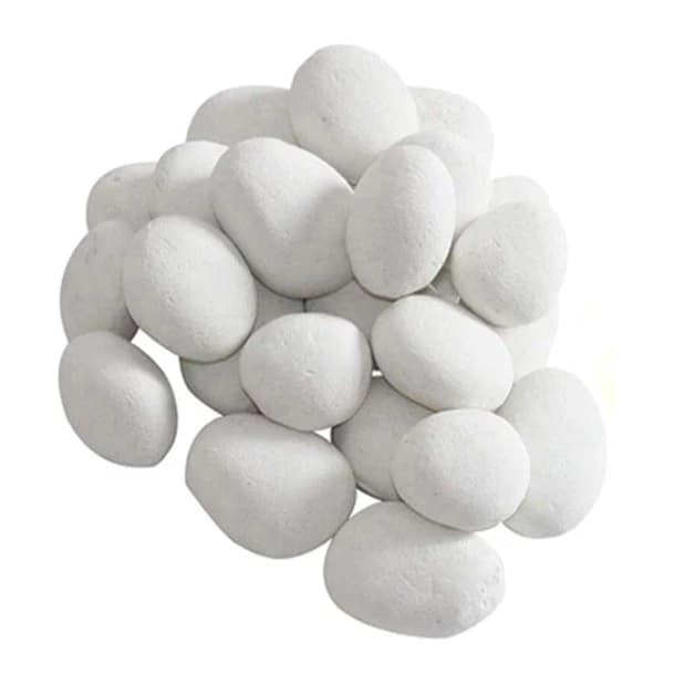 Pedras cerâmica - Branco - 24 Unidades  | Lareira-bioetanol.pt | Acessórios para lareira a bioetanol