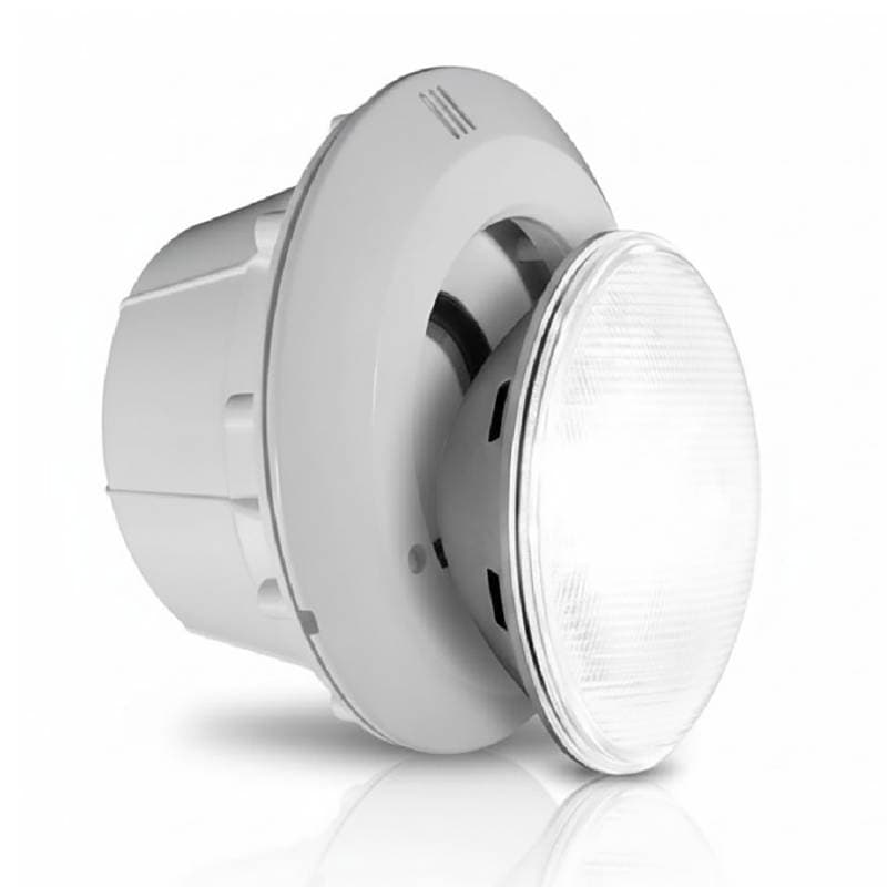 Pack lâmpada led par56 para piscinas g53 45w aço inox + housing branco neutro. Loja Online LEDBOX. Iluminação exterior Led > Iluminação para