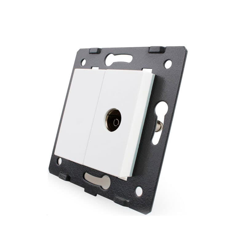 Mecanismo de encastrar 1x tv branco livolo. Loja Online LEDBOX. Sistemas de controle > Mecanismos LIVOLO
