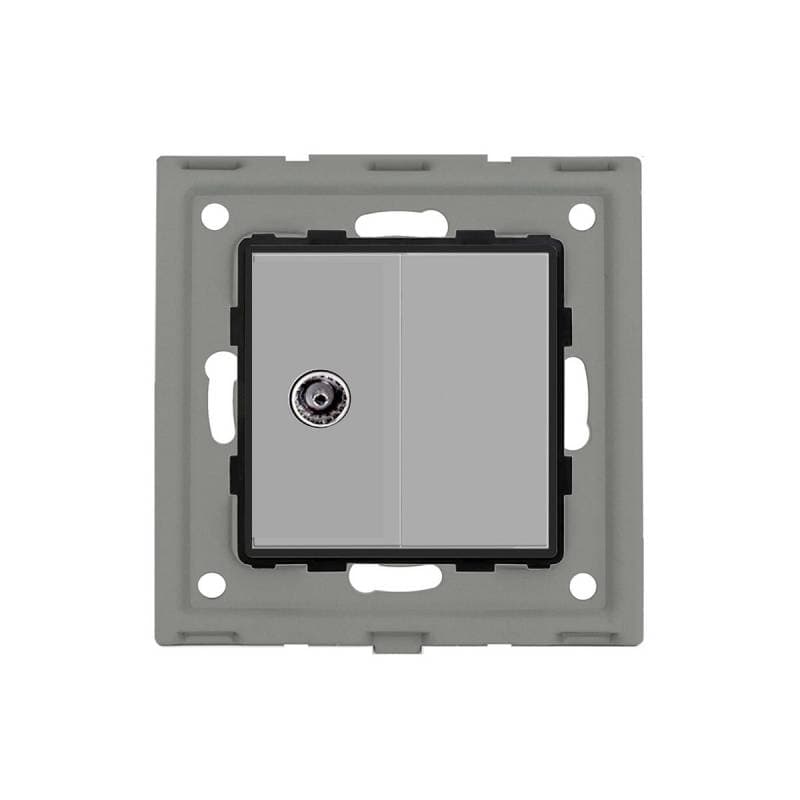 Conector tv + tapa cinza. Loja Online LEDBOX. Sistemas de controle > Mecanismos KOOB