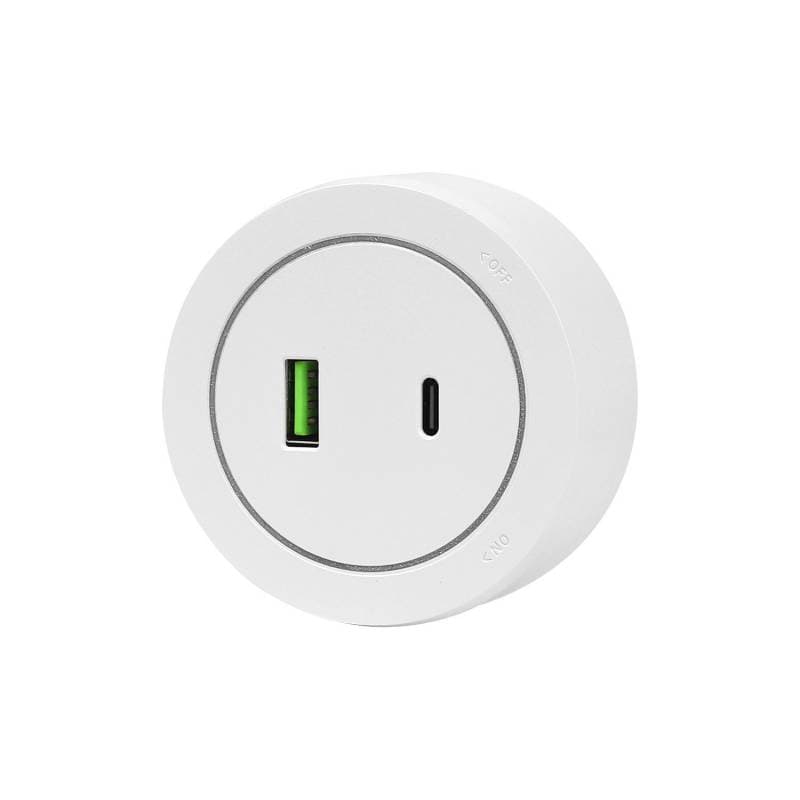 Carregador usb a+b 2.1a para carril koob branco. Loja Online LEDBOX. Sistemas de controle > Mecanismos KOOB