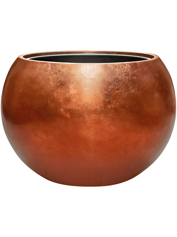Baq Metallic Silver leaf Globe Matt Copper (com liner) 60x43cm