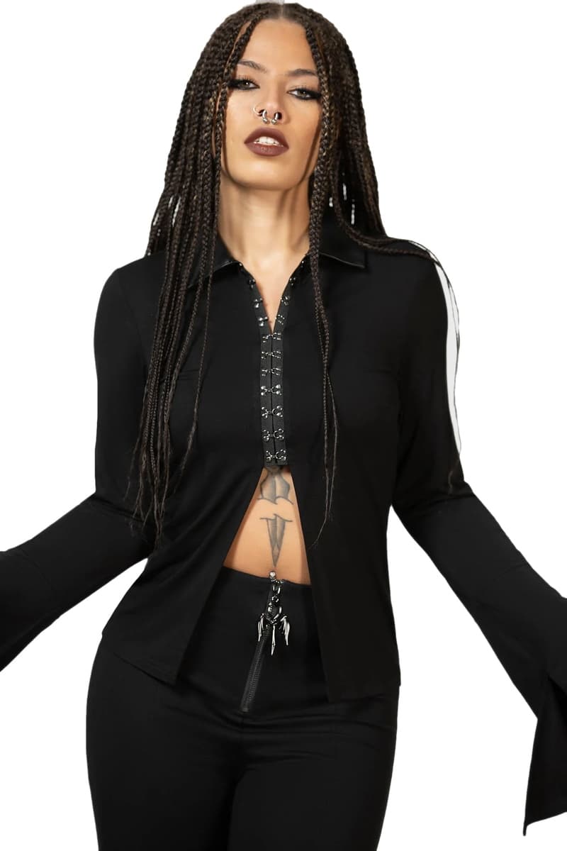 Camisa de mangas compridas para mulher da KILLSTAR - Vamp Fatale - Preto 3XL