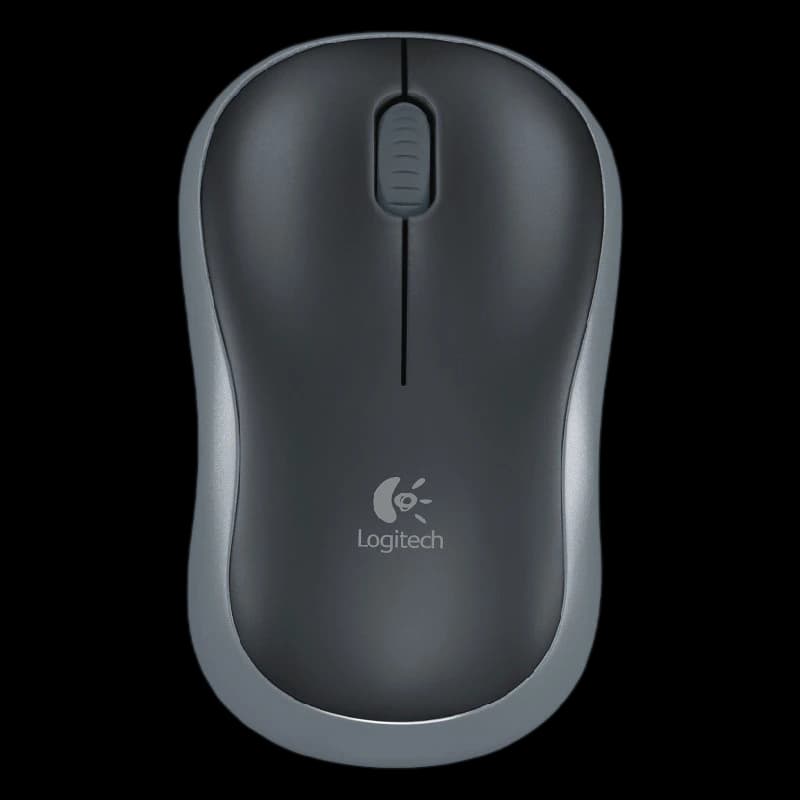 Wireless Mouse Logitech M185 Preto - 1000 DPI