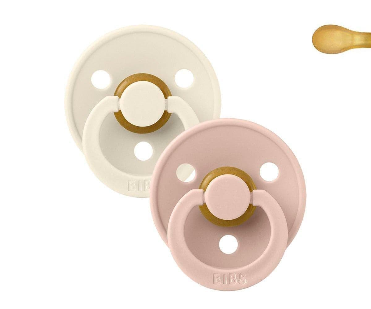 2 Chupetas BIBS Colours Fisiológica Ivory/Blush