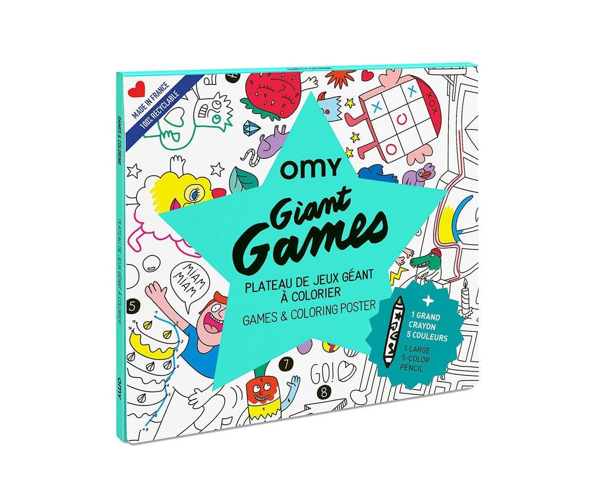 Pôster XL Omy Games + lápis de cor