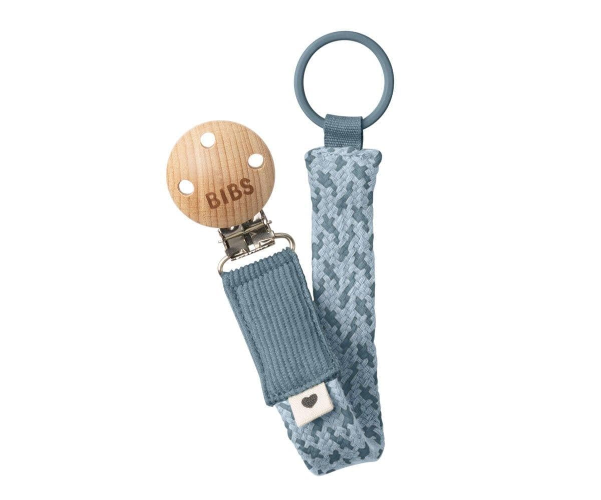 Porta chupetas trançado BIBS Petrol/Baby Blue