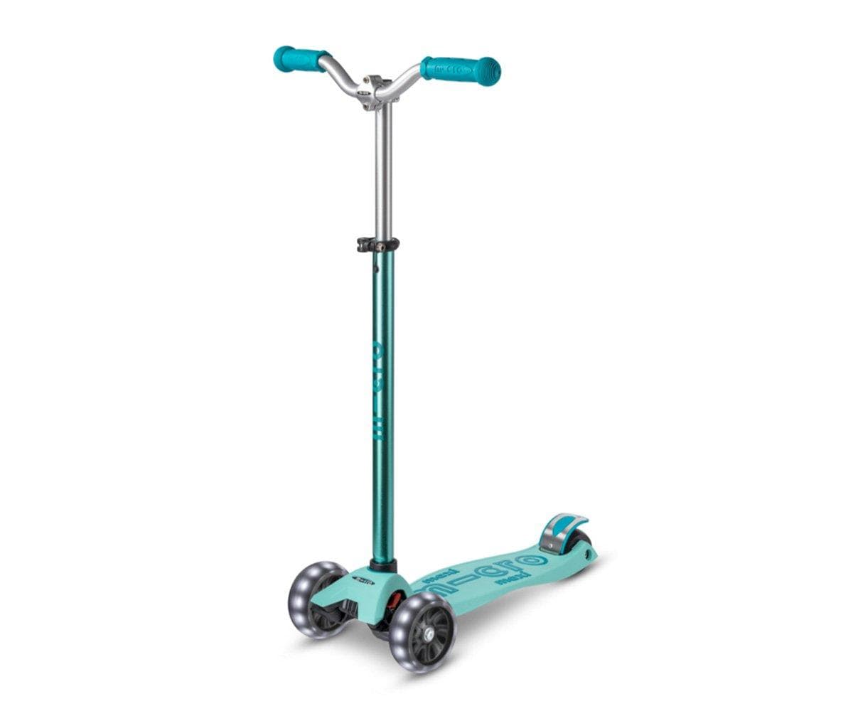 Scooter Maxi Micro Deluxe PRO Turquesa Luzes LED