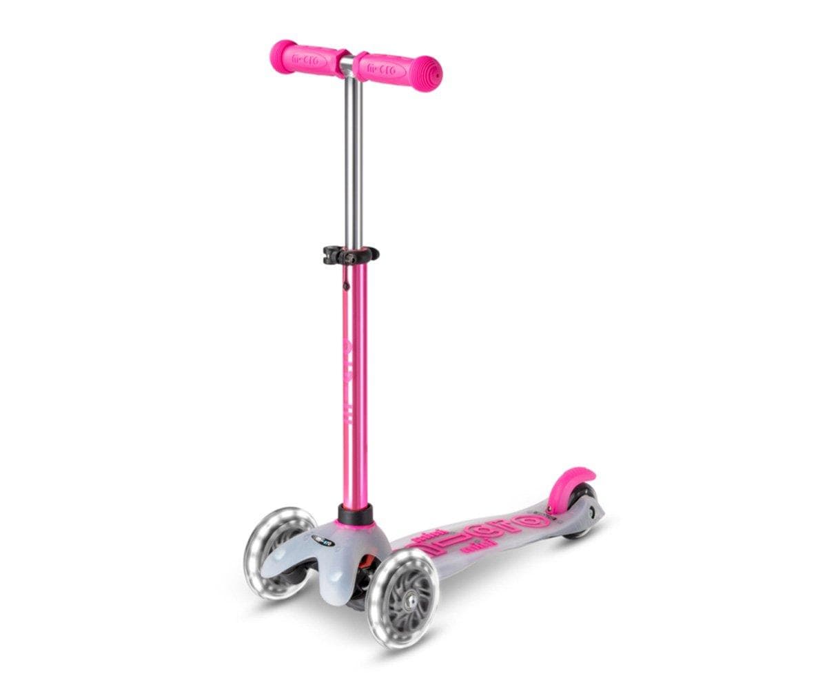 Scooter Mini Micro Deluxe Flux Neocromático Rosa LED
