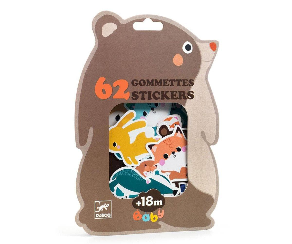62 Adesivos Baby Animals do Bosque
