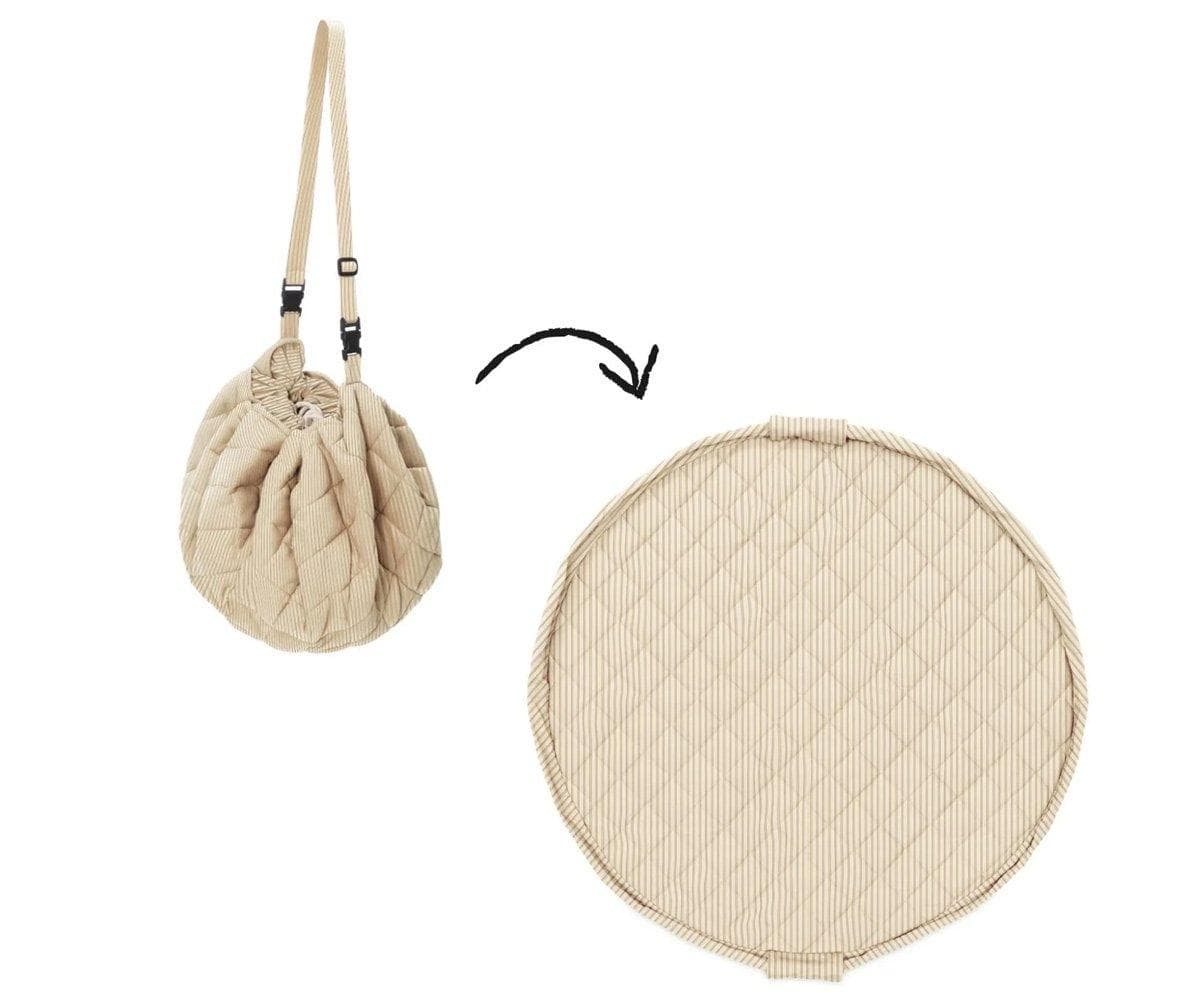 Saco Play & Go Organic SOFT Reversível Stripes Brown