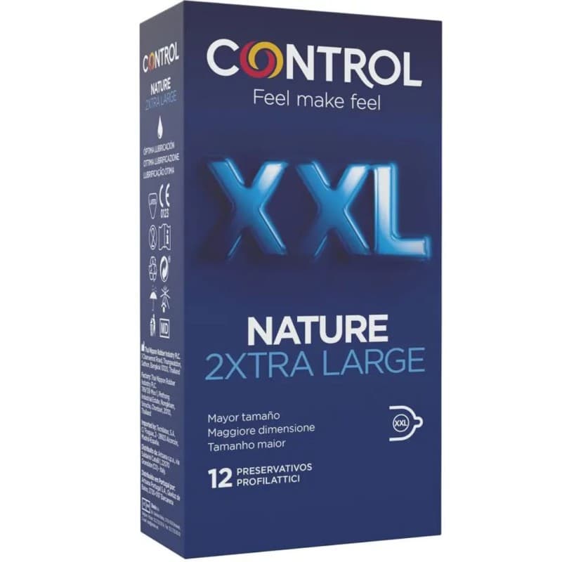 Control Nature 2Xtra Large Preservativi XXL Extra Large 12 Pezzi