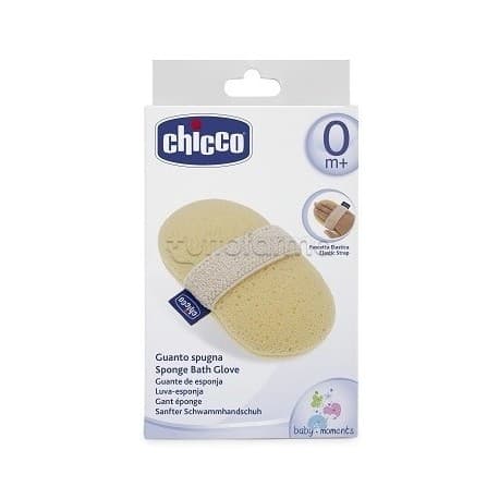 Chicco Guanto Spugna Baby Moments per Igiene Delicata Bambini 1 Guanto Spugna