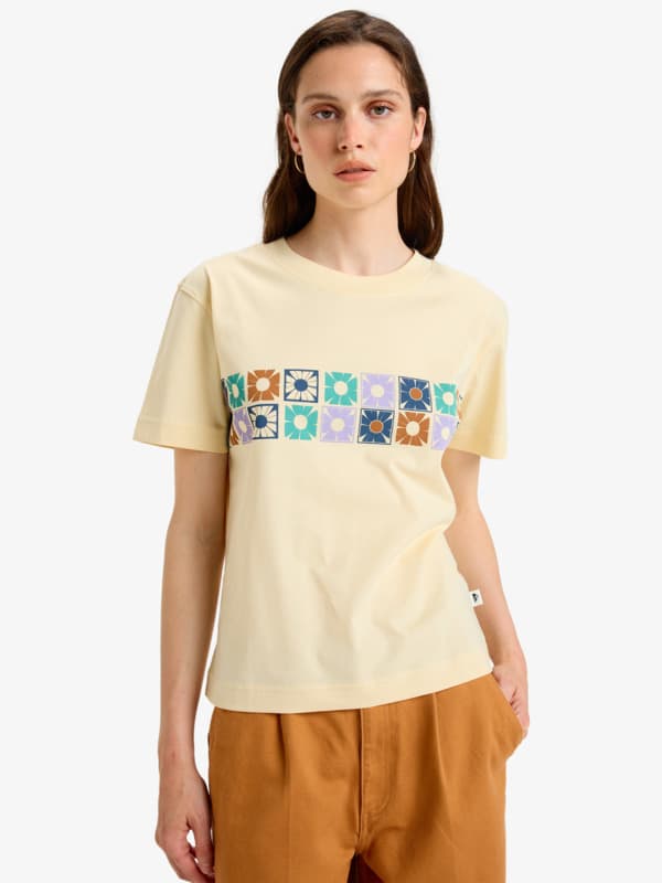 Tilebloom - Women Yellow Short Sleeve T-Shirt
