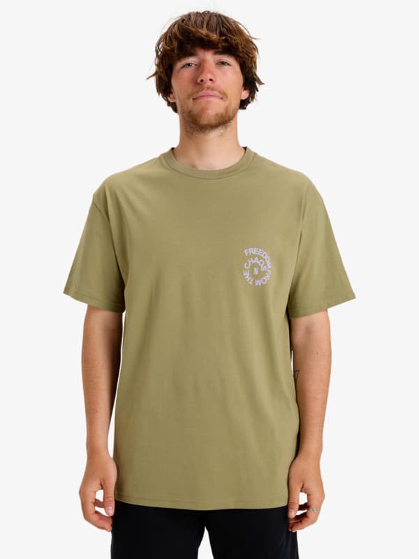 Freedom From The Chaos - Men Beige Short Sleeve T-Shirt