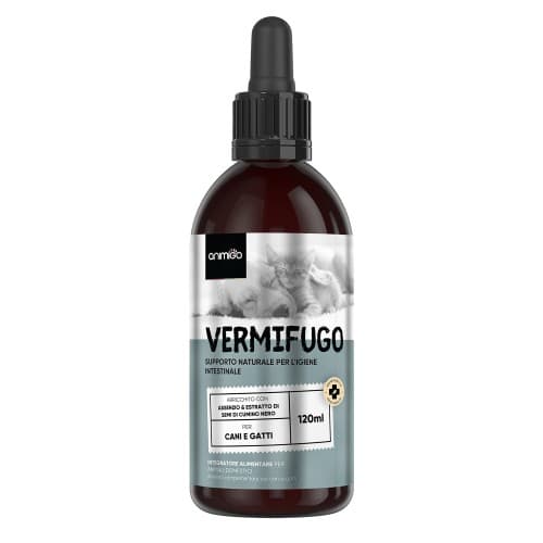 Vermifugo in Gocce - 120 ml - Per Cani e Gatti - Prevenzione Tenie e Vermi dell’Intestino