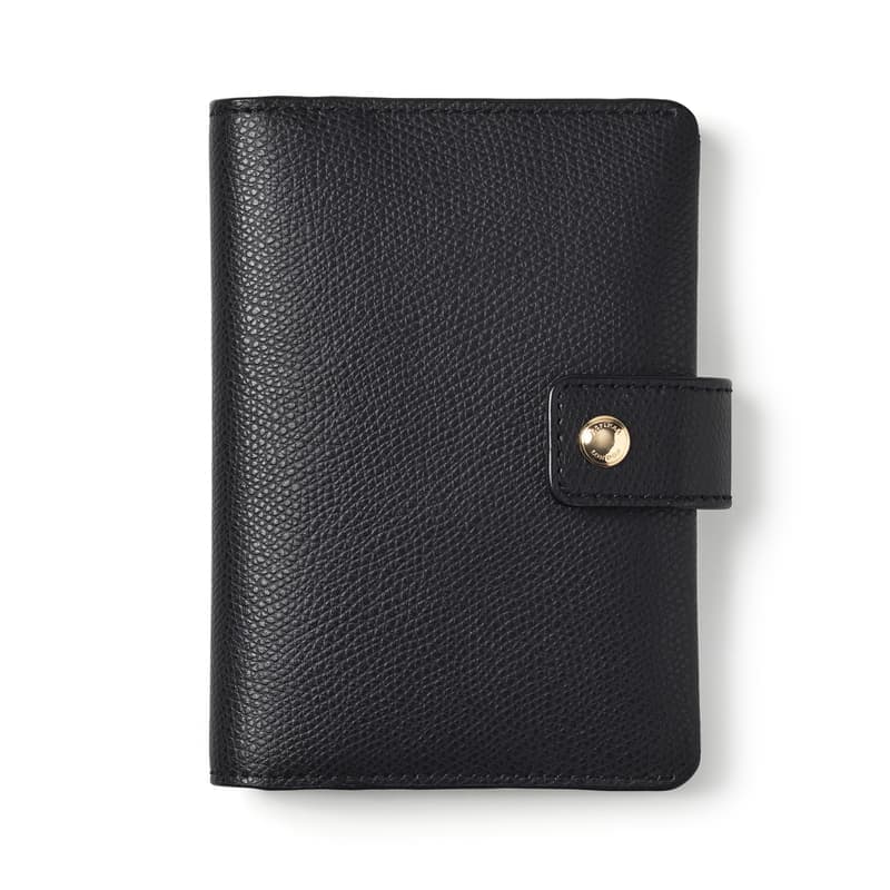 Aspinal of London Duo Passport Cover in Black Soft Saffiano