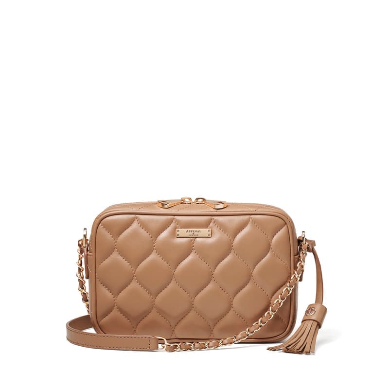 Aspinal of London Alice in Karamell gestepptem Nappa