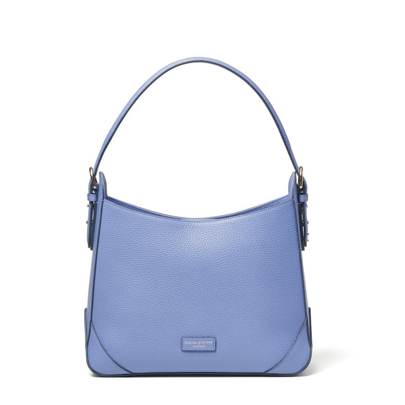Aspinal of London Hobo in Capri Blue Pebble