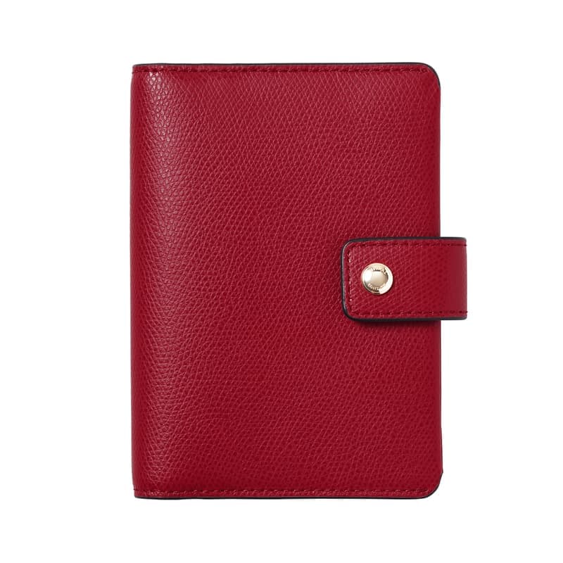 Aspinal of London Duo Passport Cover in Cherry Red Soft Saffiano