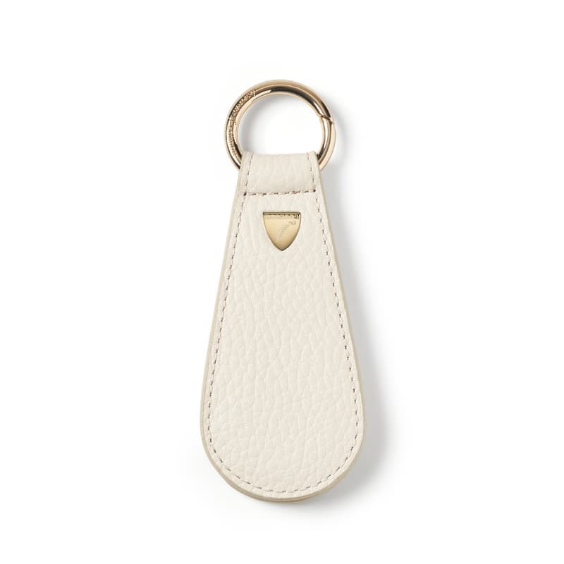Aspinal of London Magnetic Hat Clip in Ivory Pebble