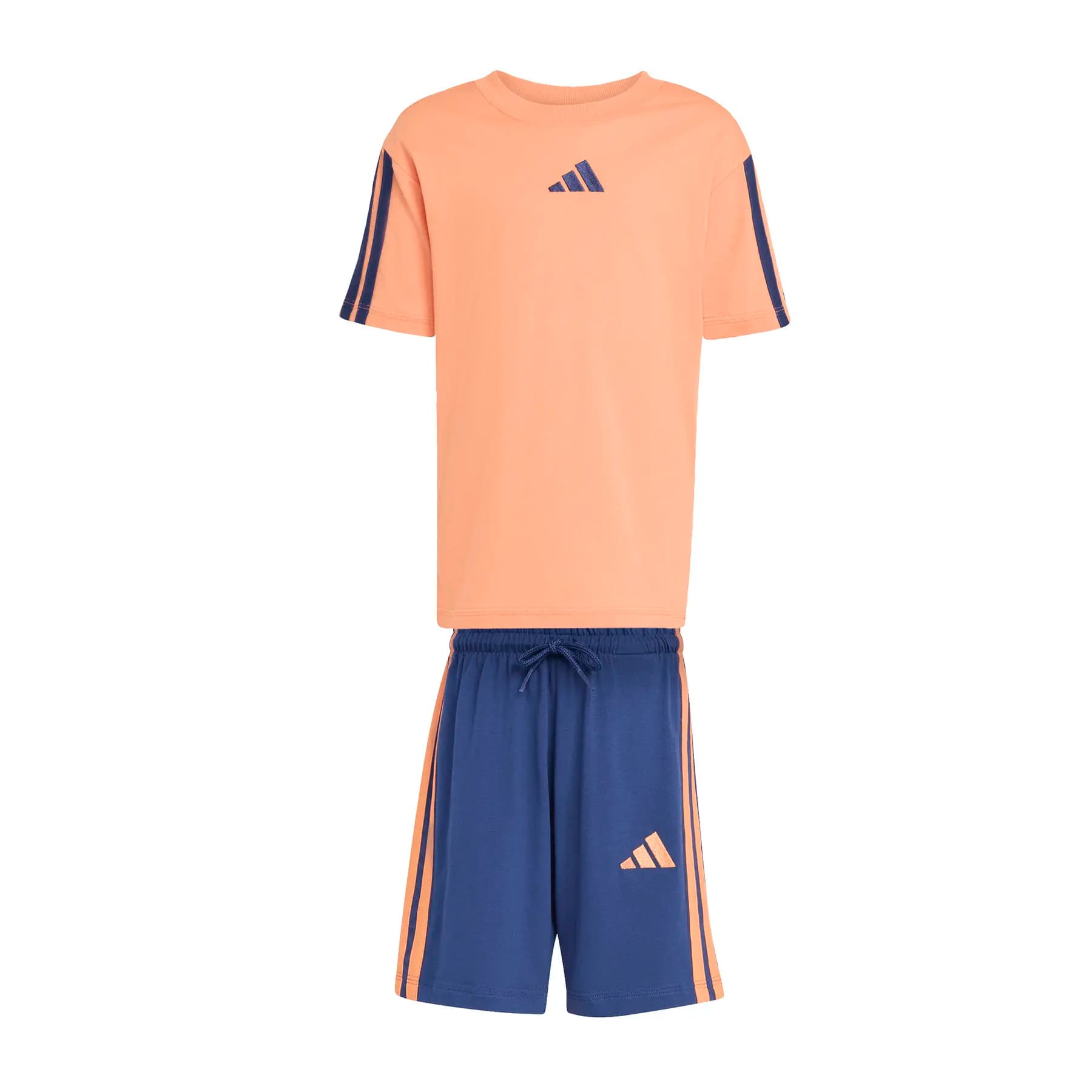 Conjunto de t-shirt e calções com logo para criança adidas Essentials