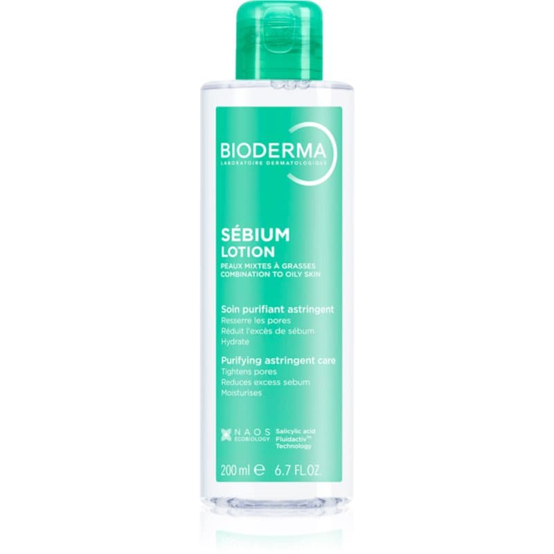 Bioderma Sébium Lotion tónico facial para recuperar o equilíbrio de pele mista e oleosa 200 ml