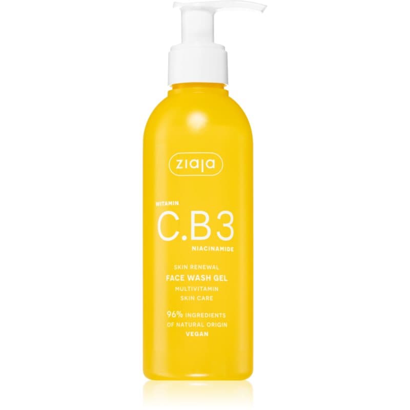 Ziaja Vitamin C.B3 Niacinamide gel de limpeza para rosto 190 ml
